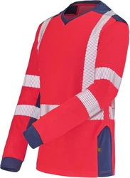 Cepovett T-Shirt Langarm-Shirt Fluo Safe Xp Rot