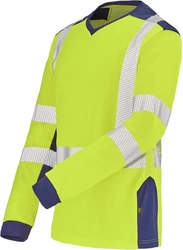 Cepovett T-Shirt Langarm-Shirt Fluo Safe Xp Gelb/Grün/Neonfarben