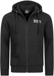 Lonsdale Kapuzensweatjacke Herren / Benlee Rocky Marciano Rundhalspullover Chest Logo Dunkelgrau/Schwarz/Grau