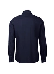 Trigema Poloshirt Business-Hemd aus DELUXE-Single-Jersey Dunkelblau/Hellblau/Blau