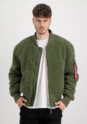 Alpha Industries Bomberjacke MA-1 Teddy Dunkelgrün