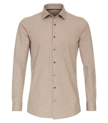 VENTI Businesshemd uni Beige/Braun/Khaki