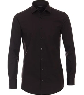 VENTI Businesshemd uni Schwarz/Dunkelbraun/Braun/Grau/Rot