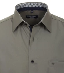 CASAMODA Langarmhemd Kent Comfort Fit Dunkelgrün/Khaki/Grau