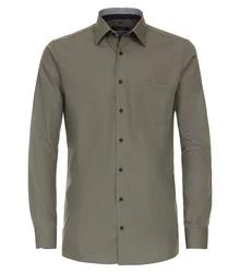 CASAMODA Langarmhemd Kent Comfort Fit Dunkelgrün/Khaki/Grau