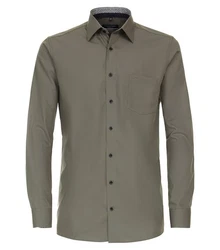 CASAMODA Langarmhemd Kent Comfort Fit Dunkelgrün/Khaki/Grau