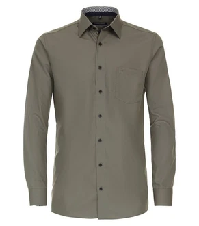 CASAMODA Langarmhemd Kent Comfort Fit Dunkelgrün/Khaki/Grau
