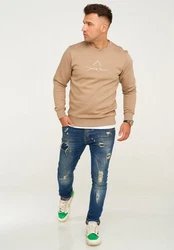Jack & Jones Sweatshirt LABO SWEAT CREW NECK Braun/Khaki/Beige/Gelb