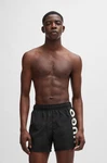 HUGO Badeshorts ABAS schwarz/offwhite