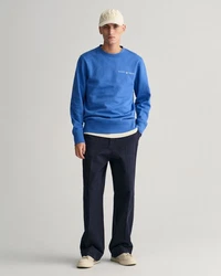 GANT Sweatshirt Printed Graphic C-Neck Sweat Hellblau/Blau