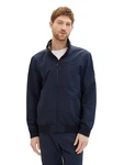 TOM TAILOR Blouson Jacke mit Stehkragen und Reißverschluss Dunkelblau/Blau/Hellblau