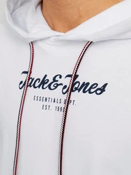 Jack & Jones Hoodie JJHENRY SWEAT HOOD Weiß/Grau