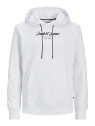Jack & Jones Hoodie JJHENRY SWEAT HOOD Weiß/Grau