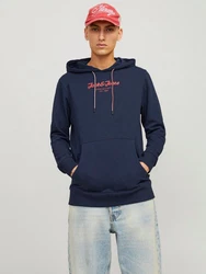Jack & Jones Hoodie JJHENRY SWEAT HOOD Dunkelblau
