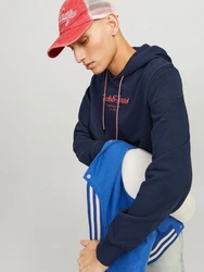 Jack & Jones Hoodie JJHENRY SWEAT HOOD Dunkelblau