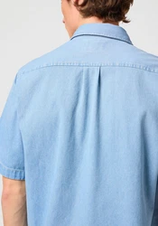 Wrangler Kurzarmhemd 1 PKT SHIRT Hellblau/Blau