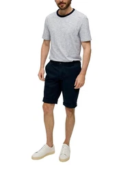 s.Oliver Chinohose Bermuda-Style Dunkelblau/Hellblau/Blau