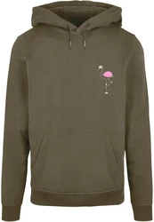 Merchcode Kapuzensweatshirt Flamingo Basic Hoody Dunkelgrün/Khaki/Grün