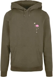 Merchcode Kapuzensweatshirt Flamingo Basic Hoody Dunkelgrün/Khaki/Grün