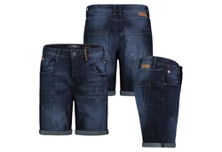SUBLEVEL Bermudas Herren Jeans Short Dunkelblau/Hellblau/Blau