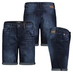 SUBLEVEL Bermudas Herren Jeans Short Dunkelblau/Hellblau/Blau