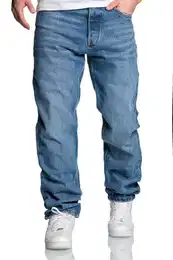 Weite Jeans BOX HILL 90s Baggy Jeans Herren 90s Denim Jeans Hose Straight Baggy