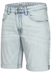 Indicode Herren Caden Jeans Shorts mit 5 Taschen Hellblau