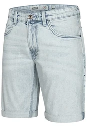 Indicode Herren Caden Jeans Shorts mit 5 Taschen Hellblau