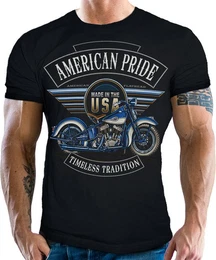 T-Shirt fr Motorradfahrer und Biker: American Pride - Timeless Tradition