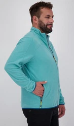 DEPROC Active Fleecejacke KIRKVALE II MEN Hellblau/Grün/Blau/Türkis