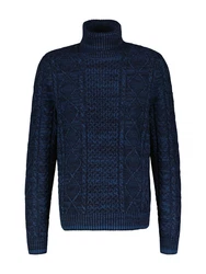 LERROS Strickpullover Jacquard Rollkragenpullover 