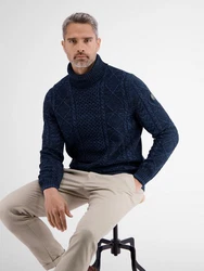 LERROS Strickpullover Jacquard Rollkragenpullover 