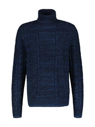 LERROS Strickpullover Jacquard Rollkragenpullover 