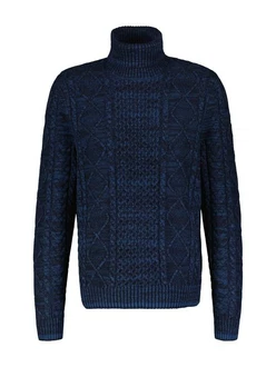 LERROS Strickpullover Jacquard Rollkragenpullover