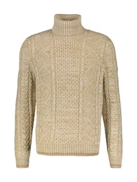 Strickpullover Jacquard-Rollkragenpullover