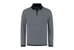 Travelin' Strickpullover Jumper Nacka Men Navy/Weiß