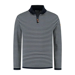 Travelin' Strickpullover Jumper Nacka Men Navy/Weiß
