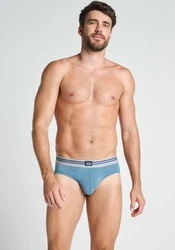 Jockey Slip Cotton Stretch (3er Pack) Dunkelblau/Blau/Hellblau/Grau