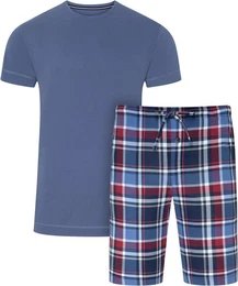 Shorty Night & Day (2 tlg) mit Seitennahttaschen und elastischem Bund
