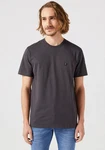 Wrangler Kurzarmshirt mit Logostickerei Dunkelgrau/Grau/Schwarz