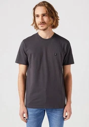 Wrangler Kurzarmshirt mit Logostickerei Dunkelgrau/Grau/Schwarz
