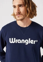 Wrangler Sweatshirt LOGO CREW Dunkelblau