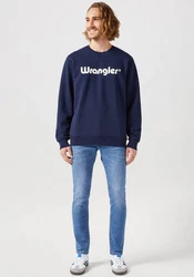 Wrangler Sweatshirt LOGO CREW Dunkelblau