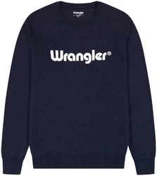 Wrangler Sweatshirt LOGO CREW Dunkelblau