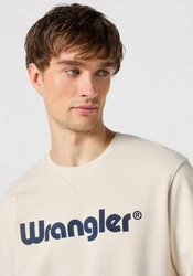 Wrangler Sweatshirt LOGO CREW Braun/Grau/Khaki/Weiß/Gelb