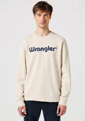 Wrangler Sweatshirt LOGO CREW Braun/Grau/Khaki/Weiß/Gelb