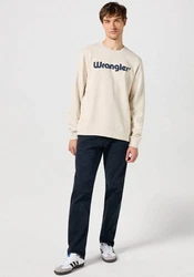 Wrangler Sweatshirt LOGO CREW Braun/Grau/Khaki/Weiß/Gelb