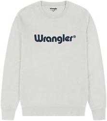 Wrangler Sweatshirt LOGO CREW Braun/Grau/Khaki/Weiß/Gelb