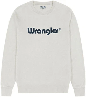 Wrangler Sweatshirt LOGO CREW Braun/Grau/Khaki/Weiß/Gelb