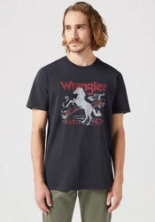 Wrangler T-Shirt AMERICANA Blau/Hellblau/Schwarz/Braun/Dunkelblau